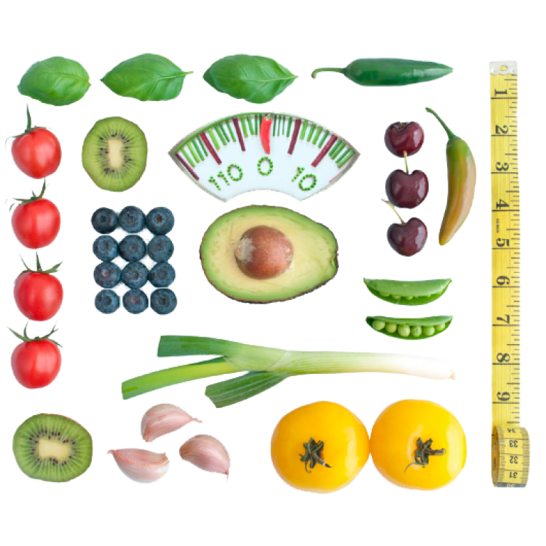 Nutrición clínica, peso de alimentos sanos