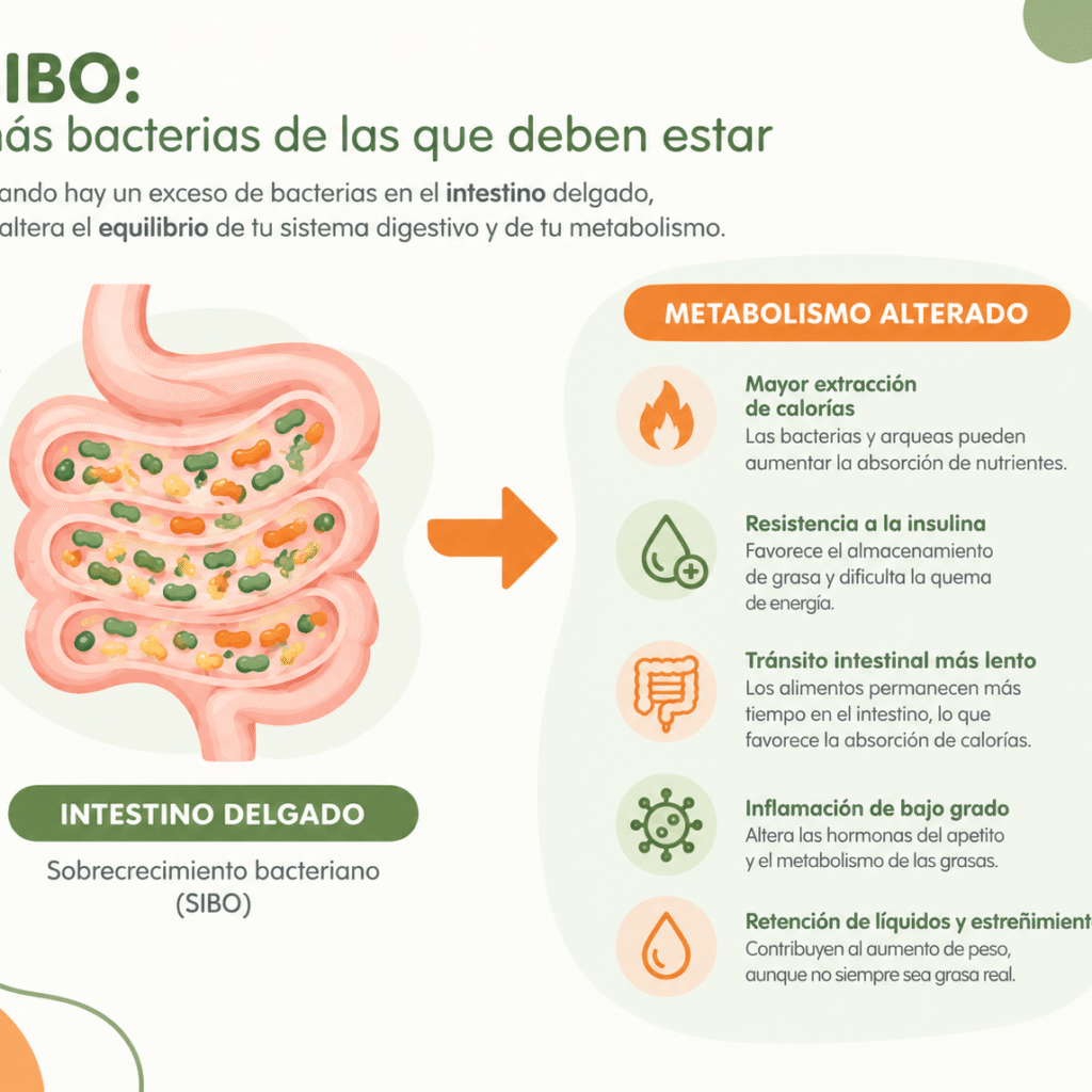 Relación entre SIBO y metabolismo'